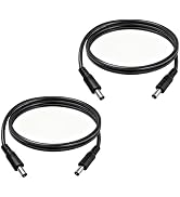 IMIYORE 3.3FT DC Power Extension Cable 5.5mm x 2.5mm 12V Connector 18AWG Male to Male Connection ...