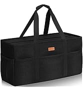 LHZK Standing Extra Large Utility Tote Bag with Metal Wire Frame and the Sides Rinforced, Large C...