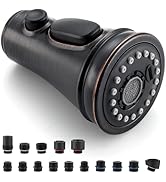Kitchen Faucet Replacement Spray Head - with 15 Adapters, Pull Down Faucet Sprayer with 3-Functio...