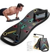 HOTWAVE Push Up Board, Portable Pushup Board for Men, Foldable Push Up Bar 20 in 1 at Home Gym, M...