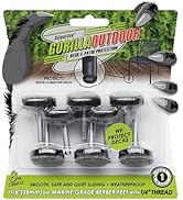 Slipstick Gorilla Outdoor Adjustable Furniture Levelers (8 Pack) Weatherproof Screw in Leg Glides...