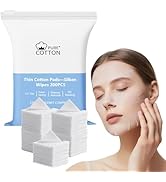 Thin Cotton Pads for Face 200PCS(Pack of 1),Lint-Free Makeup Pads for Toner, 4x4 Large Estheticia...