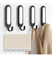 TAILI Wall Friendly Hooks, Classic Metal Damage-Free Hanging Hooks with Adhesive Strips, Heavy Du...
