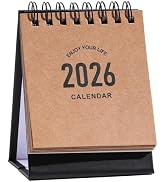 Mini Desk Calendar 2025-2026- Small Desktop Calendar July 2025 to Dec 2026, Mini Daily Schedule T...