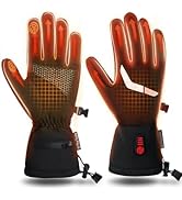 ThxToms Heated Gloves for Men Women with Touchscreen, Waterproof Rechargeable Battery Electric He...