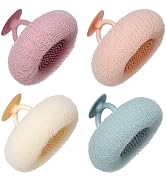 2026 Upgrade 4pcs Loofah Sponge, Super Soft Sunflower Suction Cup Bath Ball, 2-in-1 Sunflower Bal...