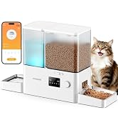 oneisall 5G WiFi Automatic Cat Feeder and Water Dispenser, 36Cups/8.5L | App Control, 2-in-1 Auto...