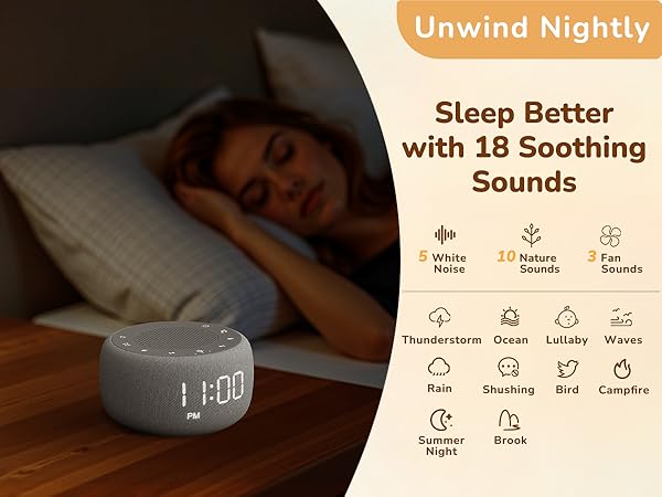 Sleep Better with 18 Soothing Sounds