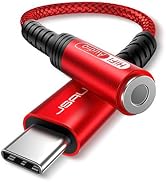 JSAUX USB Type C to 3.5mm Female Headphone Jack Adapter, USB C to Aux Audio Dongle Cable Cord Com...