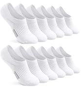 FAYBOX No Show Socks Womens Cushioned Low Cut Invisible Footies for Running Athletic Gym Ankle So...