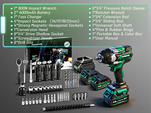 1/2 impact gun taladro inalámbrico cordless drill with battery and charger cordless impact wrench
