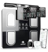 Arboleaf 8-Electrode Body Composition Scale, 5.3" Eye-Level Handle Display, 50+ Metrics Smart Fat...