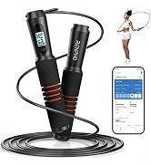 RENPHO Smart Jump Rope, Fitness Skipping Rope with APP Data Analysis, Workout Jump Ropes for Home...