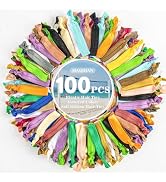 MAQIHAN 100 PCS Soft Ribbon Hair-Ties - Elastic No Crease Ribbon, Knotted Hair Tie, 20 Colors for...