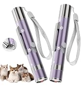 OUMSIS Cat Toys, 2 Pcs, Rechargeable, Interactive USB Chase Toy for Cats | 3 Light Modes & 5 Fun ...