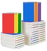 WeLiu Pocket Notebook Bulk 3x5 Inch, 60 Packs Mini Top Bound Spiral Notepad with Lined Pages, Mem...