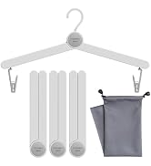 Sazfli Folding Travel Hangers, Upgrade Longer Portable Foldable Hangers with 360° Rotatable Clips...
