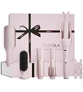 5 in 1 Auto Curling Iron Set with Interchangeable Barrels - 1", 1.25", 1.5" Curling Wand, Hair Cr...