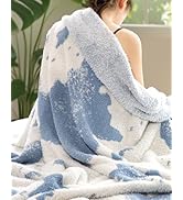 blunique Cow Throw Blanket for Couch Bed Sofa Ultra Soft Cozy Cow Pattern Animal Print Blanket, L...
