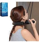 Comness Cervical Neck Traction Device for Home Use, Adjustable Neck Stretcher Strap Over Door for...