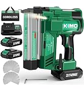 KIMO 18 Gauge Nail Gun Battery Powered w/ 2 X 2.0 Battery & Charger, 2 in 1 Cordless Brad Nailer/...