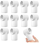 EPHECH 1" Adjustable PVC Fittings 3 Way, 12PCS Furniture Grade PVC Pipe Connector, 1Inch Slip Sli...