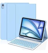 KBCASE for iPad Air 11 inch (M3/M2) 2025/2024 Case with Keyboard, Keyboard Case for iPad Air 5th/...