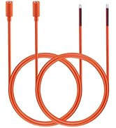 Tonton 2-Pack 16AWG DC Power Pigtails Cable - 3.3FT, Pure Copper, Orange - 5.5mm x 2.1mm DC Femal...