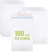 ACSTEP 9x12 Catalog Envelopes Self Seal 100 Packs, White Security Letter Envelopes with Peel and ...