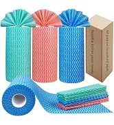 Reusable Paper Towels Washable Roll, Dish Rags for Washing Drying Dishes, Kitchen Papertowels Cle...
