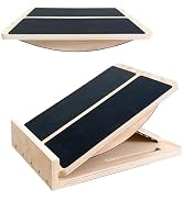 Adjustable Foot Incline Wooden Slant Board For Calf Stretching,440lb Capacity, Balance Velour Str...