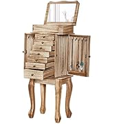 Emfogo Standing Jewelry Armoire, 7 Drawers & 2 Side Doors Jewelry Amoire Cabinet Standing with To...
