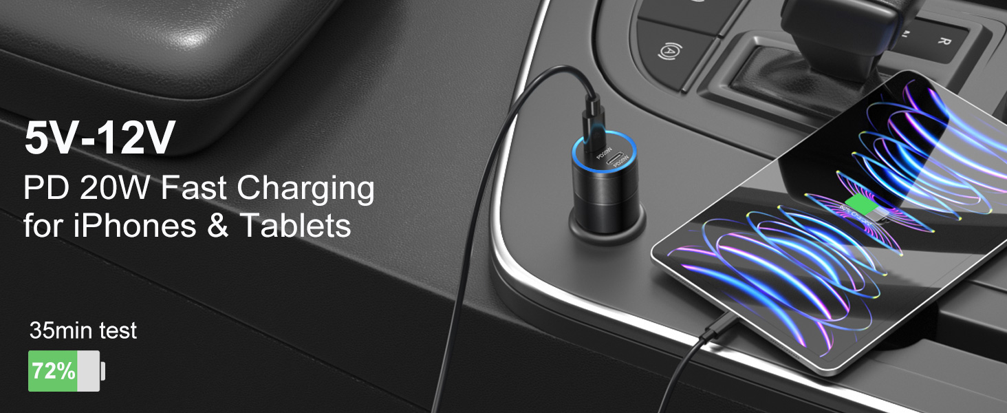 ipad car charger fast charging