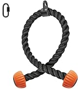 SELEWARE Triceps Rope with Non-Slip Soft Rubber Ends Home Gym Cable Attachment Workout Accessorie...