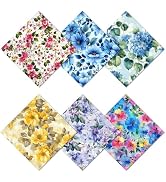 CREATCABIN 6 Packs Thickened Glasses Cleaning Cloth Colorful Flowers Vines Design Microfiber Clea...