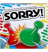 Sorry! Kids Board Game, Family Board Games for Kids and Adults, 2 to 4 Players, Family Games, Kid...
