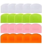 CEWIFO Bench Scraper Dough Scraper for Baking, 20 PCs BPA Free PE Plastic Flexible Bowl Scraper, ...