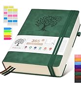 PERCUN B5 Lined Journal Notebook - 365 Page Large Leather Journals for Writing Women Men,Hardcove...