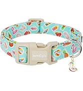 Astdogio Tropical Summer Dog Collar,Handmade Cotton Puppy Collars with Hawaiian Themed Pattern, A...