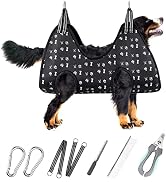 ATESON Pet Dog Grooming Hammock Harness for Nail Trimming (XXL 120lb), Dog Sling for Cutting Nail...