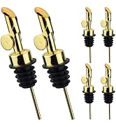 Pafusen 6 Pack Coffee Syrup Dispenser, Auto Flip Olive oil pourer, Metal Pour Spout for Liquor Bo...