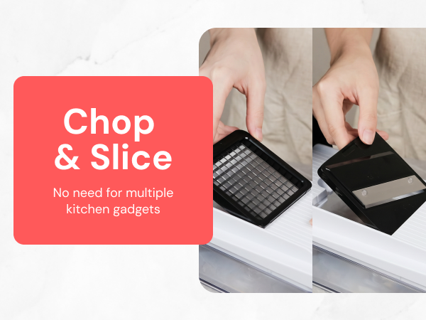 Fullstar Pro Core Chopper and Mandoline Slicer can do both chopping and slicing