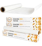 DTFMZOV 12in x 98ft Parchment Paper Roll, High Heat Parchment Paper for Baking Non-Stick Greasepr...