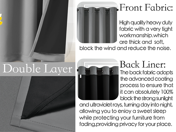 Double Layer Blackout Curtains