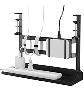 YECAYE Under Desk Cable Management Tray, All-Metal Clamp-Mount Cable Management Organizer Tray, C...