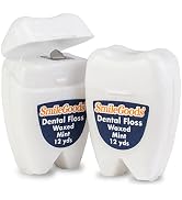 SmileGoods Molar Shaped Mint Waxed Dental Floss, 12 Yards, Bulk Floss for Giveaways,144 per Pack