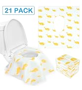 21 Extra Large Disposable Toilet Seat Covers - Yellow