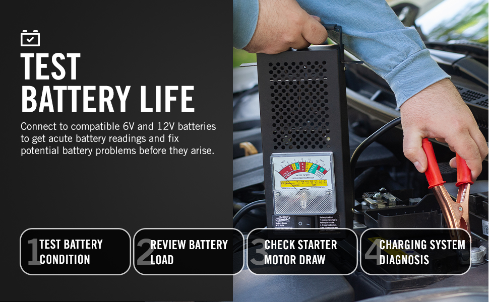 Test Battery Life, Test Battery Condition, Review Battery Load, Check Starter Motor Draw