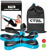 Stretching Strap with Loops for Physical Therapy, Yoga, Exercise and Flexibility - Non Elastic Fi...
