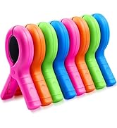 Towel Clips for Beach Chairs, Large Beach Towel Clips for Beach Chairs 8 Pack, Multicolor Beach T...